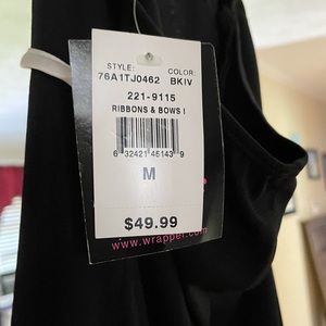 Ribbons&bows, black w/white trim dress, sleeveless